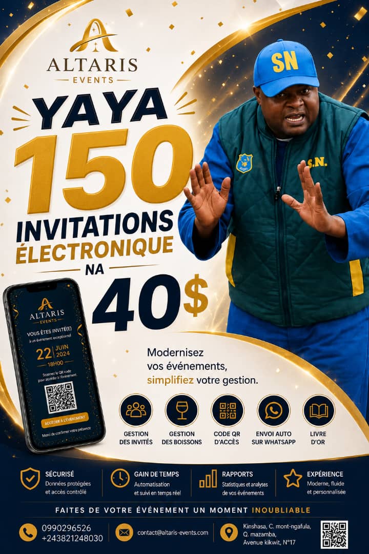 OFFRE SPECIALE : 150 INVITATIONS ELECTRONIQUES A 40$